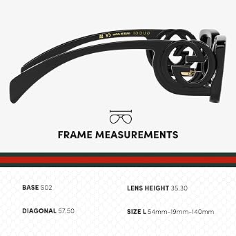 Gucci GG1325S GG Interlocking Logo Rectangular -Shaped Non-Polarized Sunglasses for Women Includes Luxury Eyewear Kit Black Frame with Gray Lens