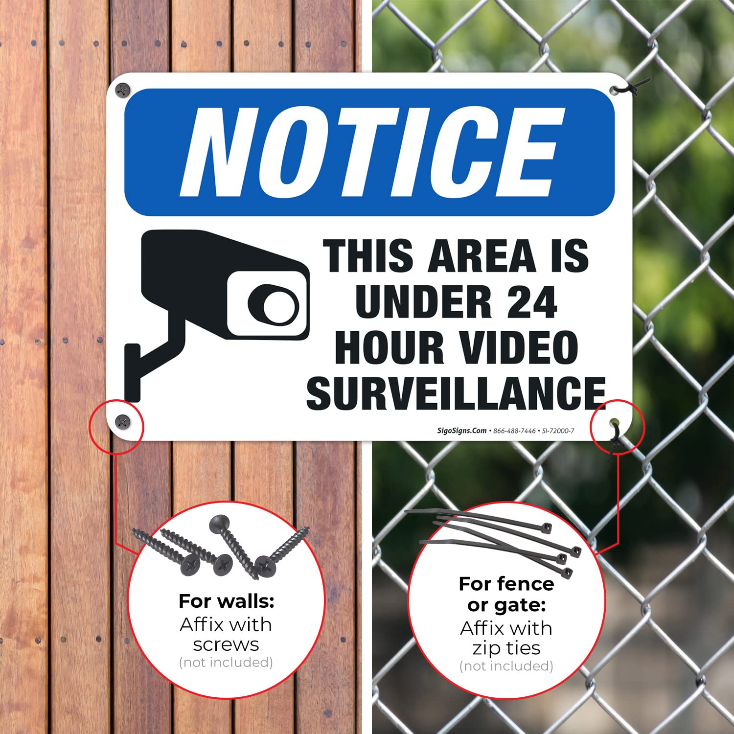 Amazon.co.jp: Sigo Signs ビデオ監視サイン CCTVセキュリティアラート