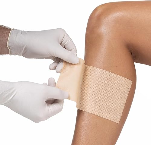 Miniatura 3 de MEDSTOCK Tela no tejida, rollo fijador beige, 2 "x 11 yardas, 1 rollo, cuidado de heridas, cinta adhesiva para vendaje, seguro de dispositivos