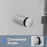 Vista 42 de SUNNY SHOWER B020, puertas de regadera deslizantes sin marco (56 - 60 x 72 pulgadas), cristal de 1/4 pulgada, acabado cromo