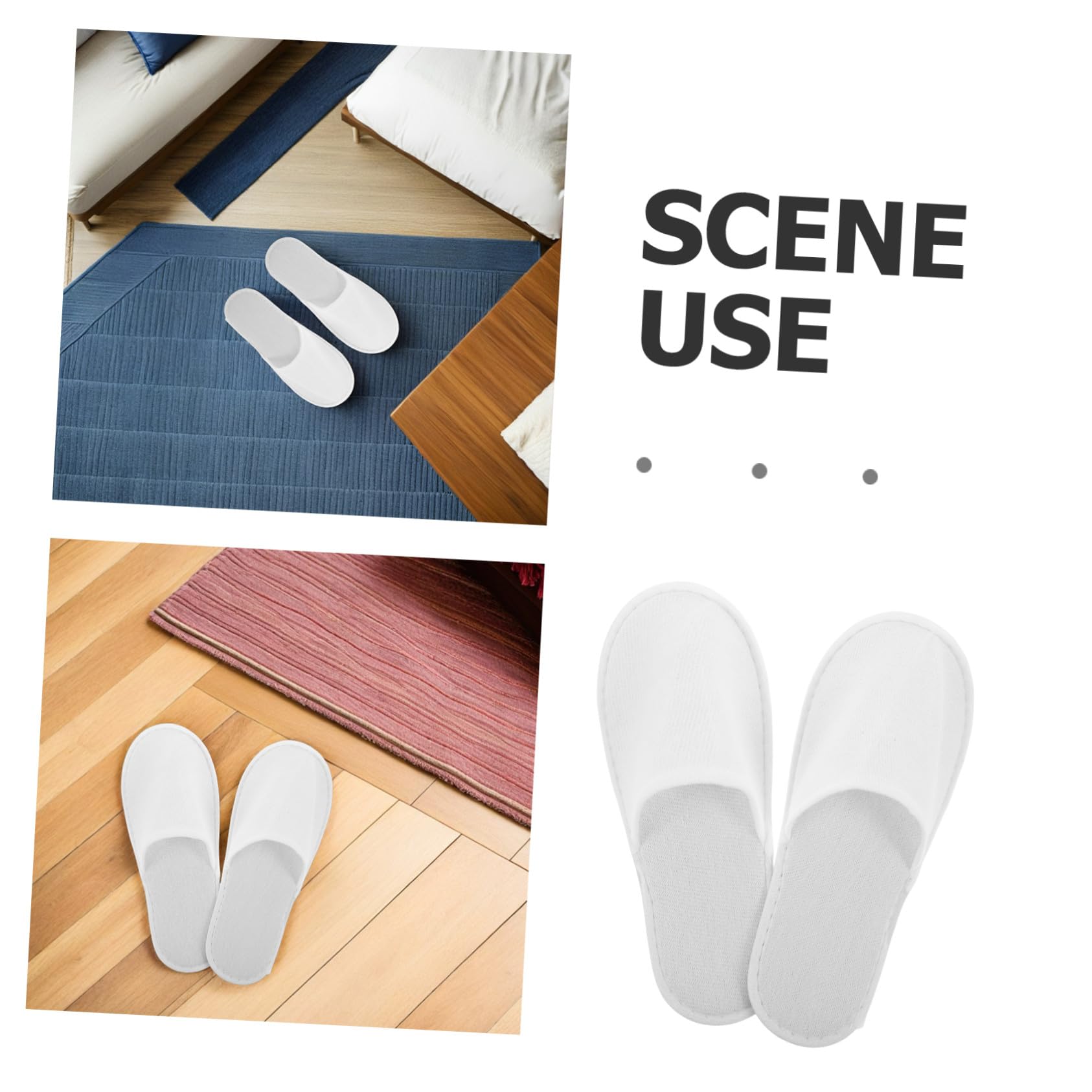 Mipcase 28 Pares Zapatillas Desechables Unisex Antideslizantes con Puntera Cerrada y Suela Acolchada de EVA Cómodas y Gruesas para Hotel Spa Viajes Bodas y Uso Doméstico Paquete