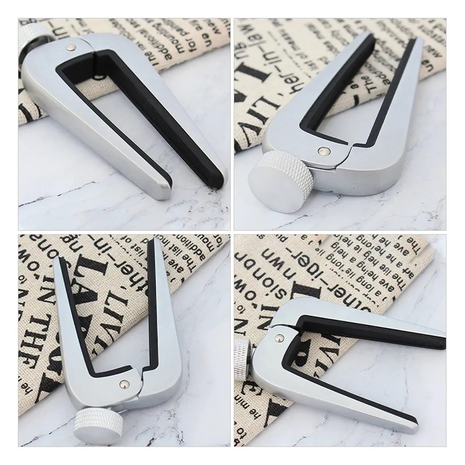 Capo De Guitarra Ajustable Plateado Universal