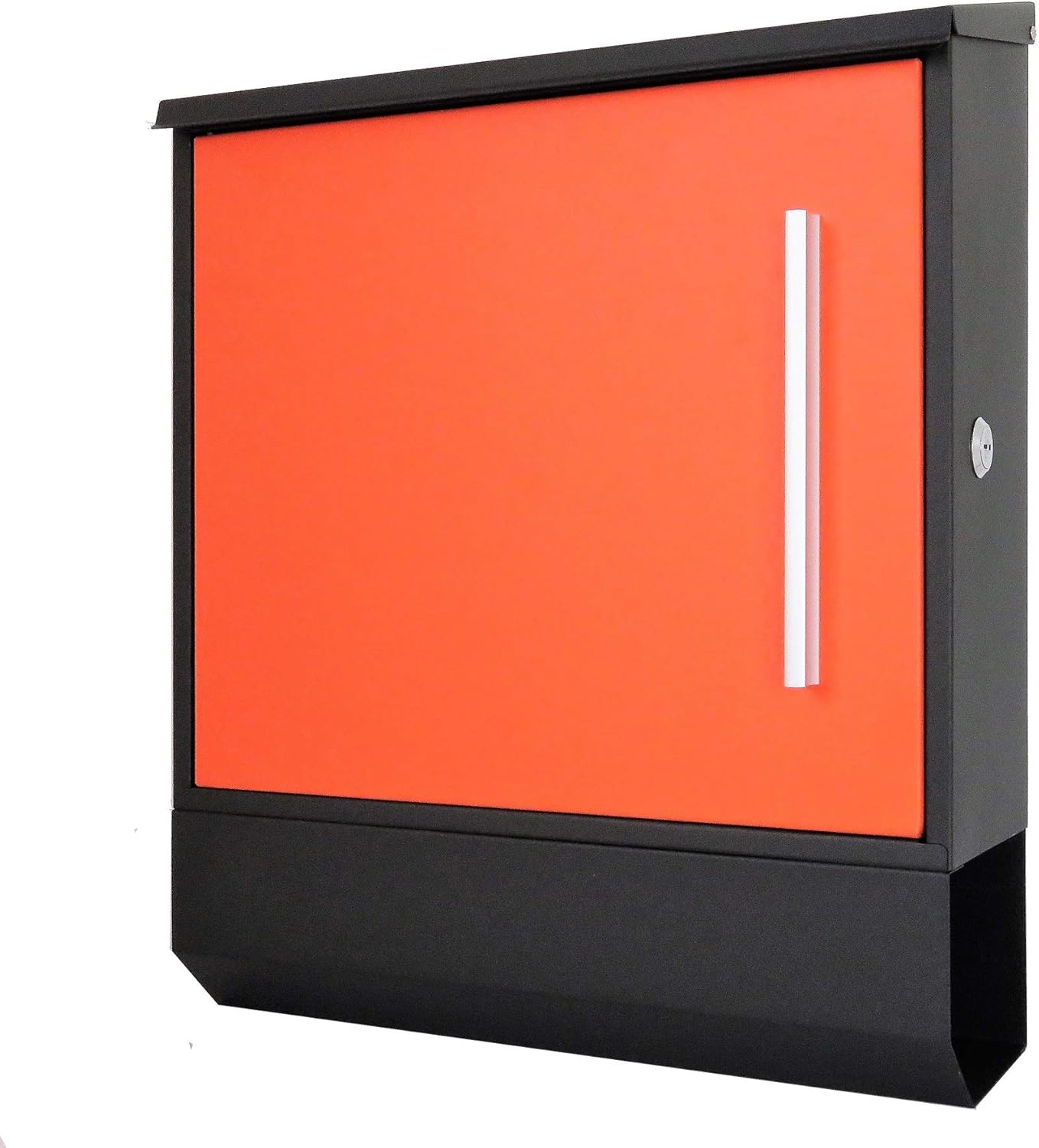Ihome Mailbox PM37 PM375 Orange Body: Depth 5.1 inches (13 cm), Main Unit: Height 16.5 inches (42 cm), Main Unit: Width 14.0 inches (35.5 cm), Luxury Key Chain, 2 Keys, 4 Anchor Plugs, 4 Screws, 4