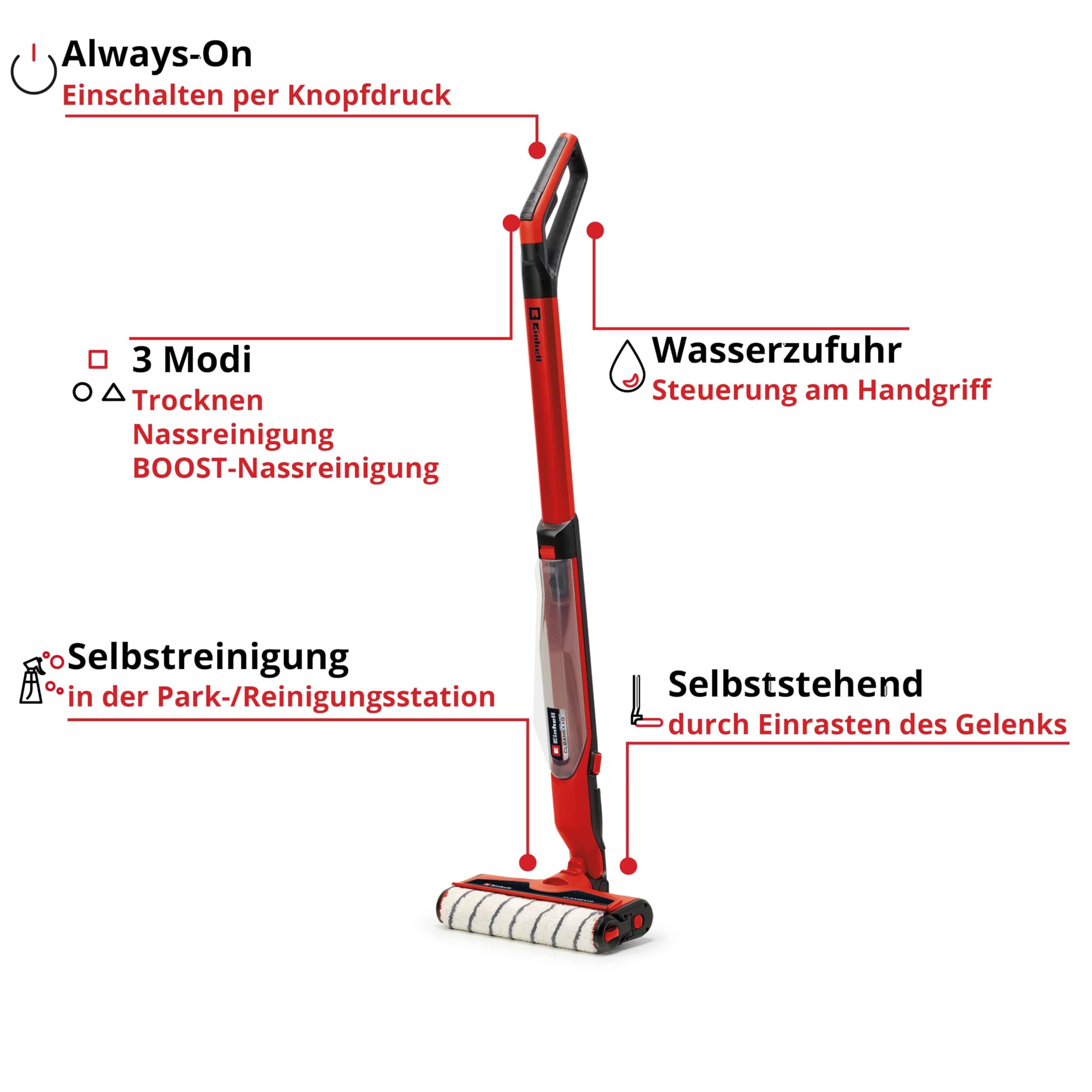 Einhell Akku-Hartbodenreiniger CLEANEXXO Kit (1x 4,0 Ah)
