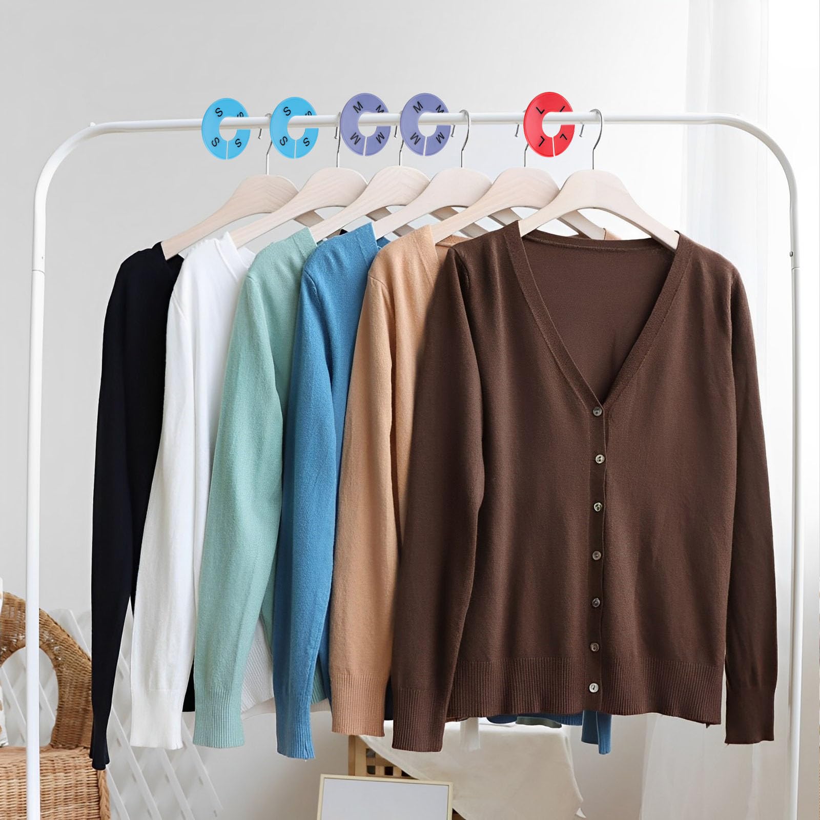 40 Pièces Séparateurs Ronds De Taille De Vêteents Pour Penderie Bébé