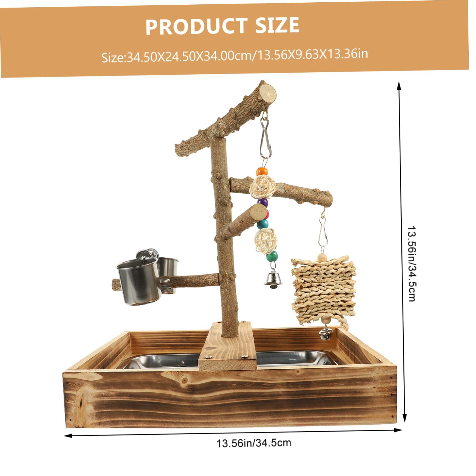 BESTonZON de Entrenamiento Madera para Pájaros Juguete Interactivo para Loros Accesorio para Jaula de Periquitos Soporte de Escritorio Resistente para Cacatúas