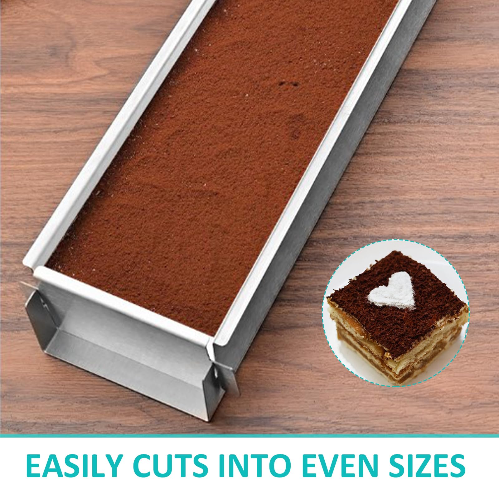 Molde de pastel de acero inoxidable para pastelería profesional, molde de mousse de metal, moldes de tiramisú con base extraíble