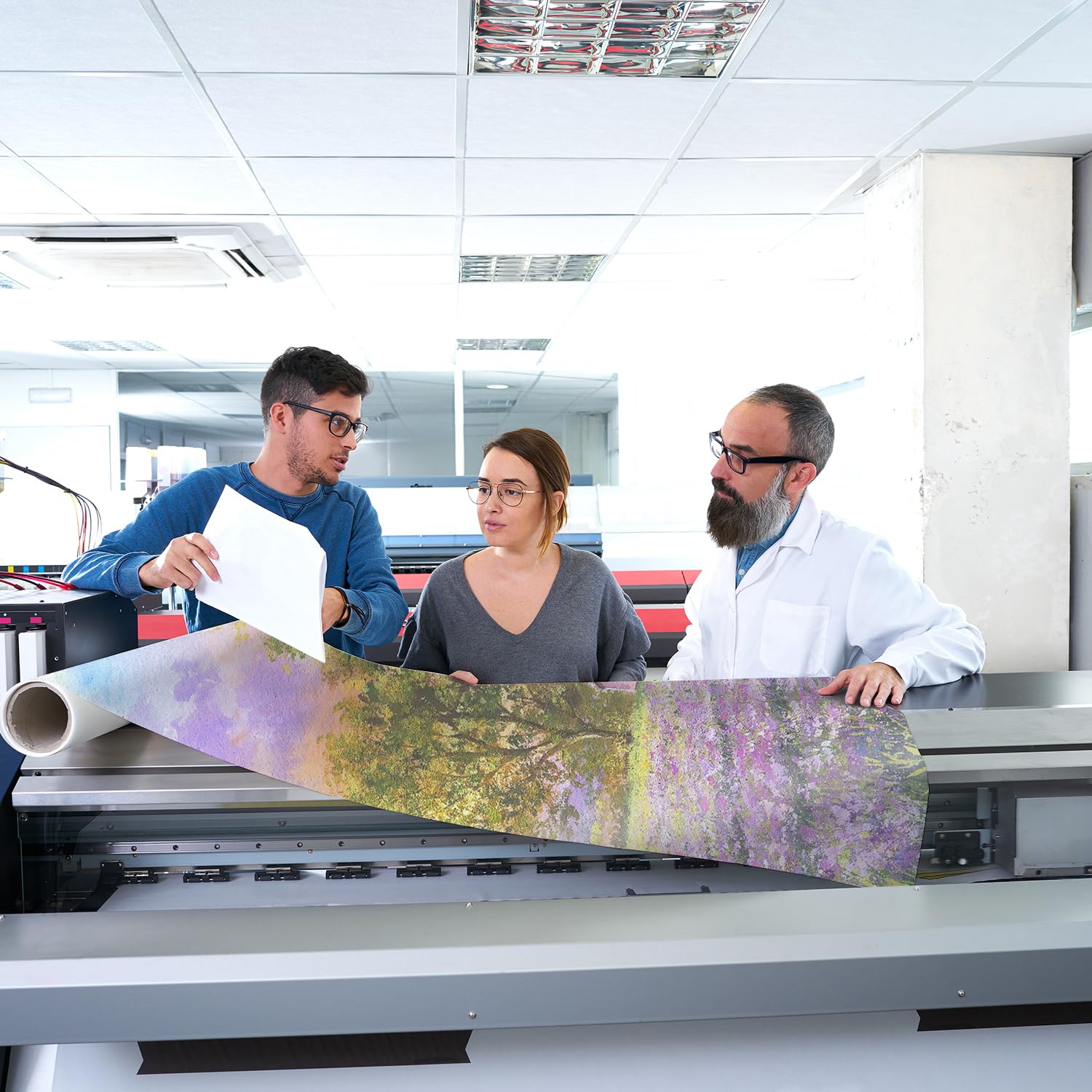 Lienzo sobre rollo de 0,91 m x 30 m para pintar, 260 g/m² de grosor, 2 capas de color blanco, imprimado en inyección de tinta, rollos de lienzo para impresión de gran formato, impermeable, 100%