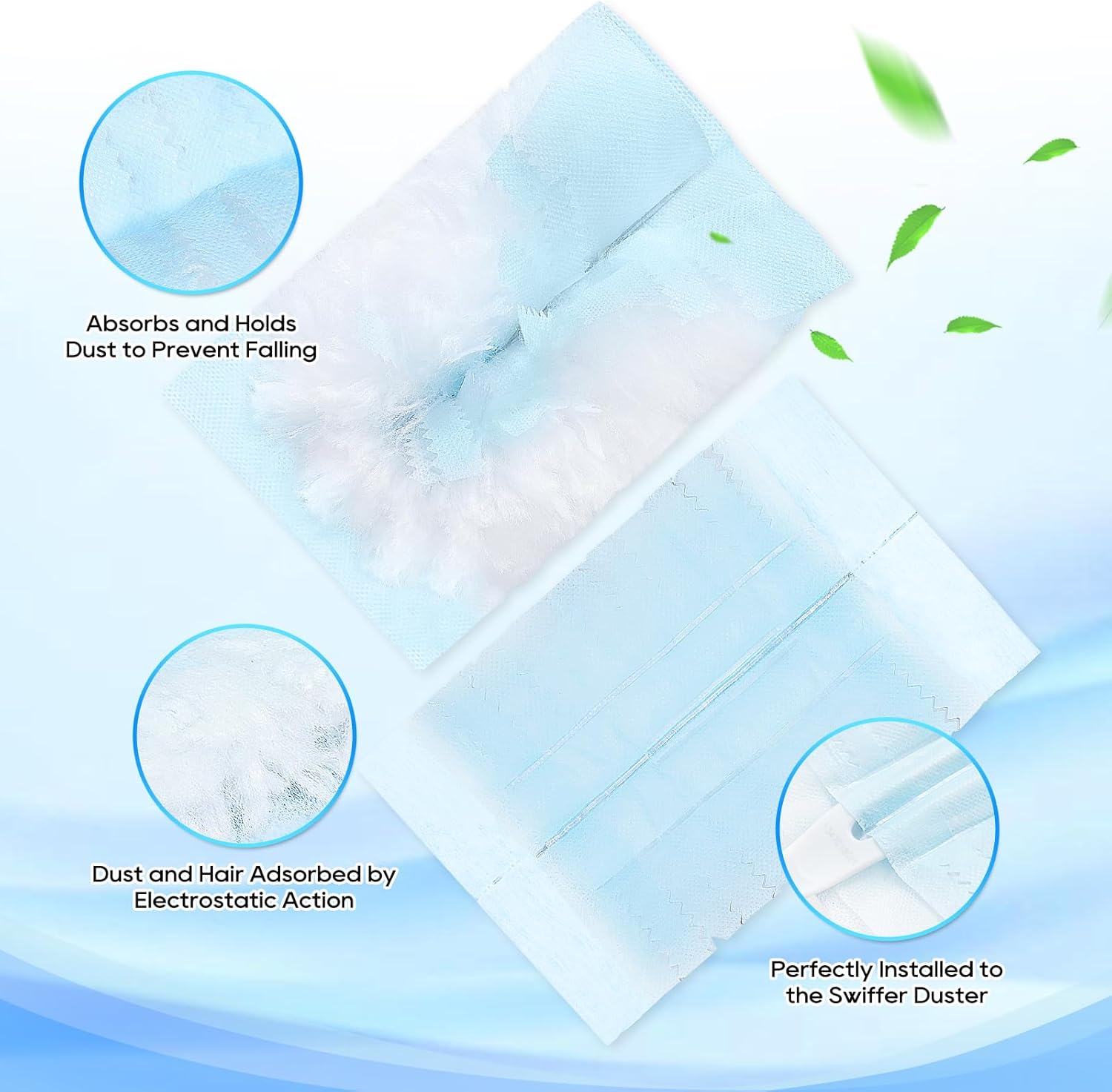Duster Refill patible with Swiffer Hand Duster, Unscented Disposable