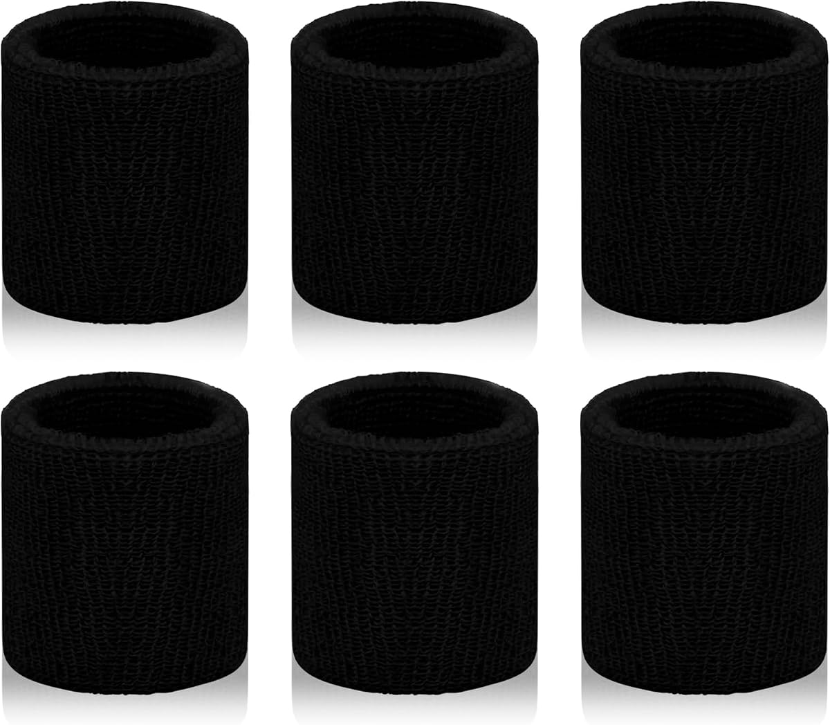 6 Pack Sweatbands Sports Wristband Breathable Wrist Band