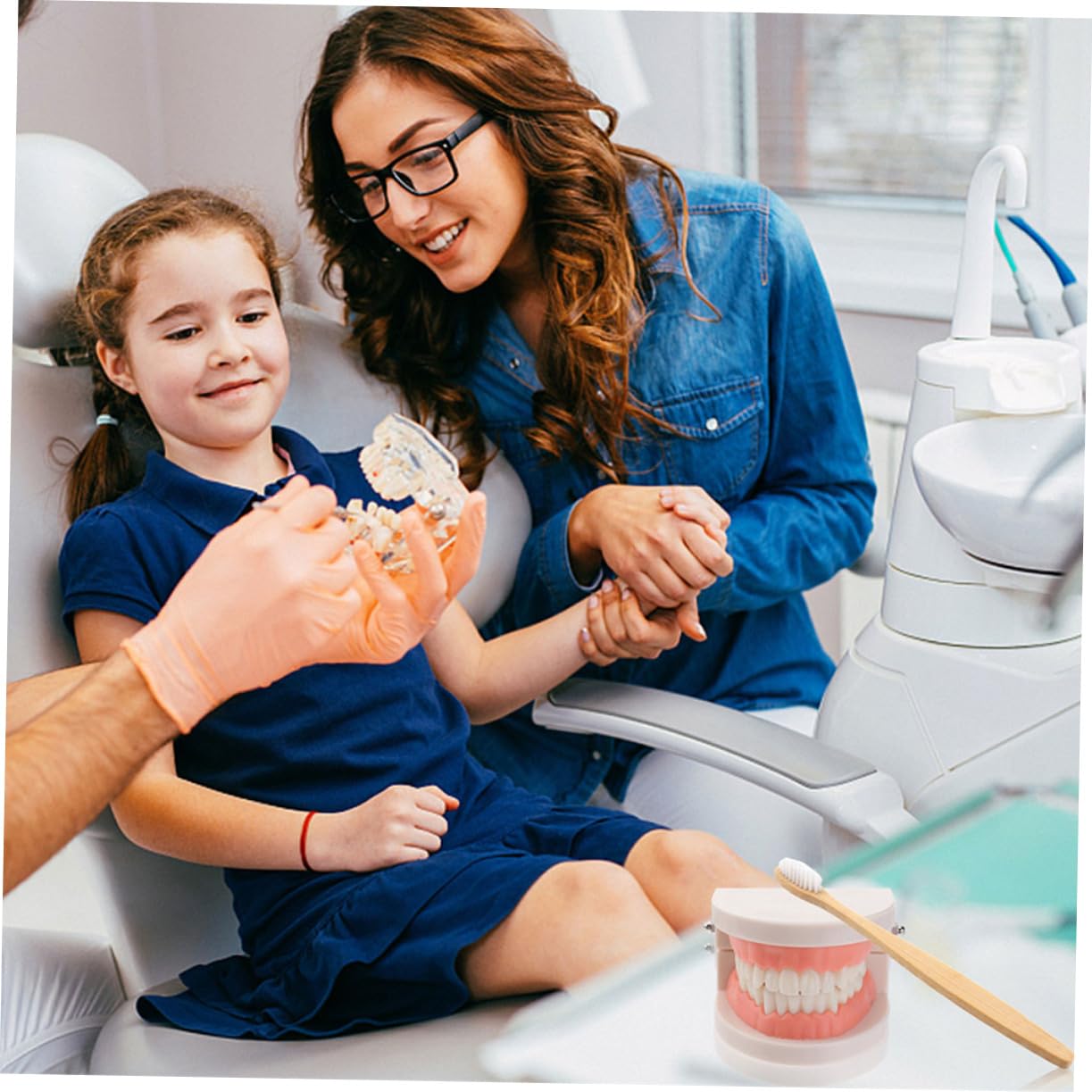 Modèle Éducatif de Soins Dentaires pour Garçon et Filles en Plastique Démonstration Technique de Brossage pour Apprentissage Bucco-dentaire Couleur Aléatoire