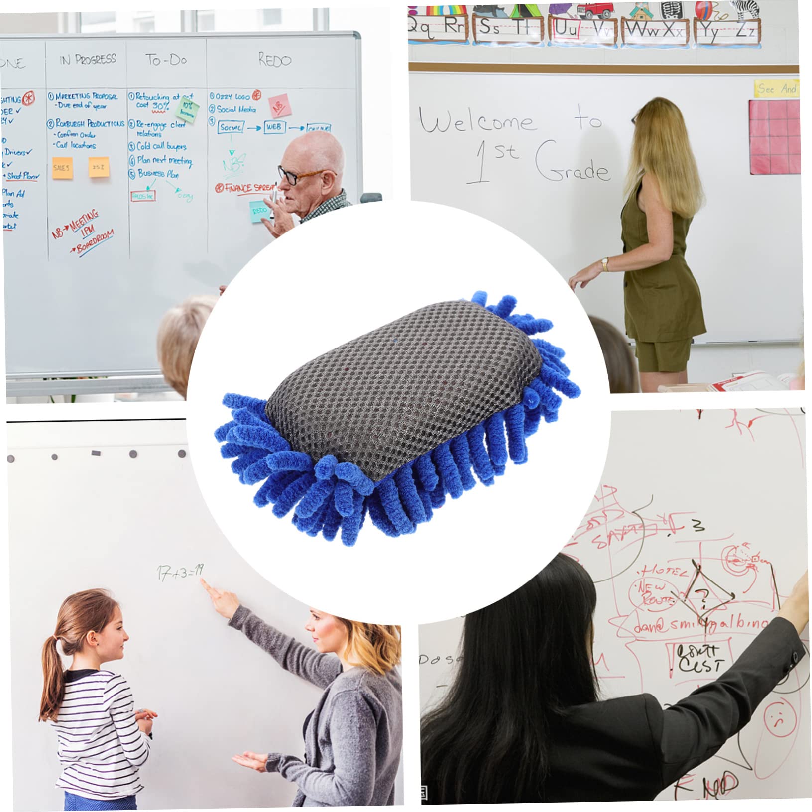 SHINEOFI 9piezas Borrador Para Pizarra y Tablero Limpiador De Pizarra y Chalkboard Para Oficina Escuela y Hogar