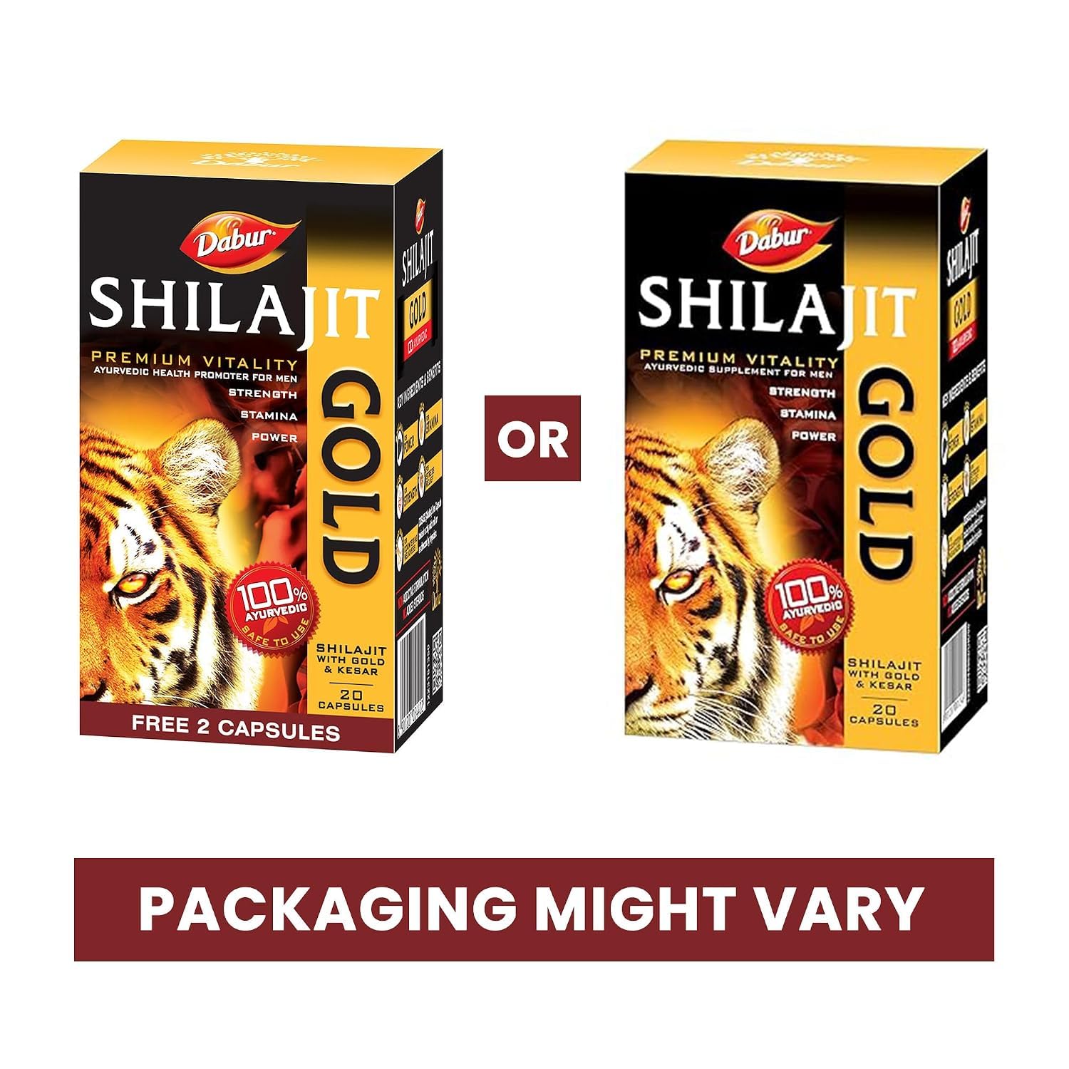 DABUR Shilajit Gold - 20 Capsules | 100% Ayurvedic Capsules for Strength , Stamina and Power | Premium Ayurvedic Supplement | For Men — Amazon image 3