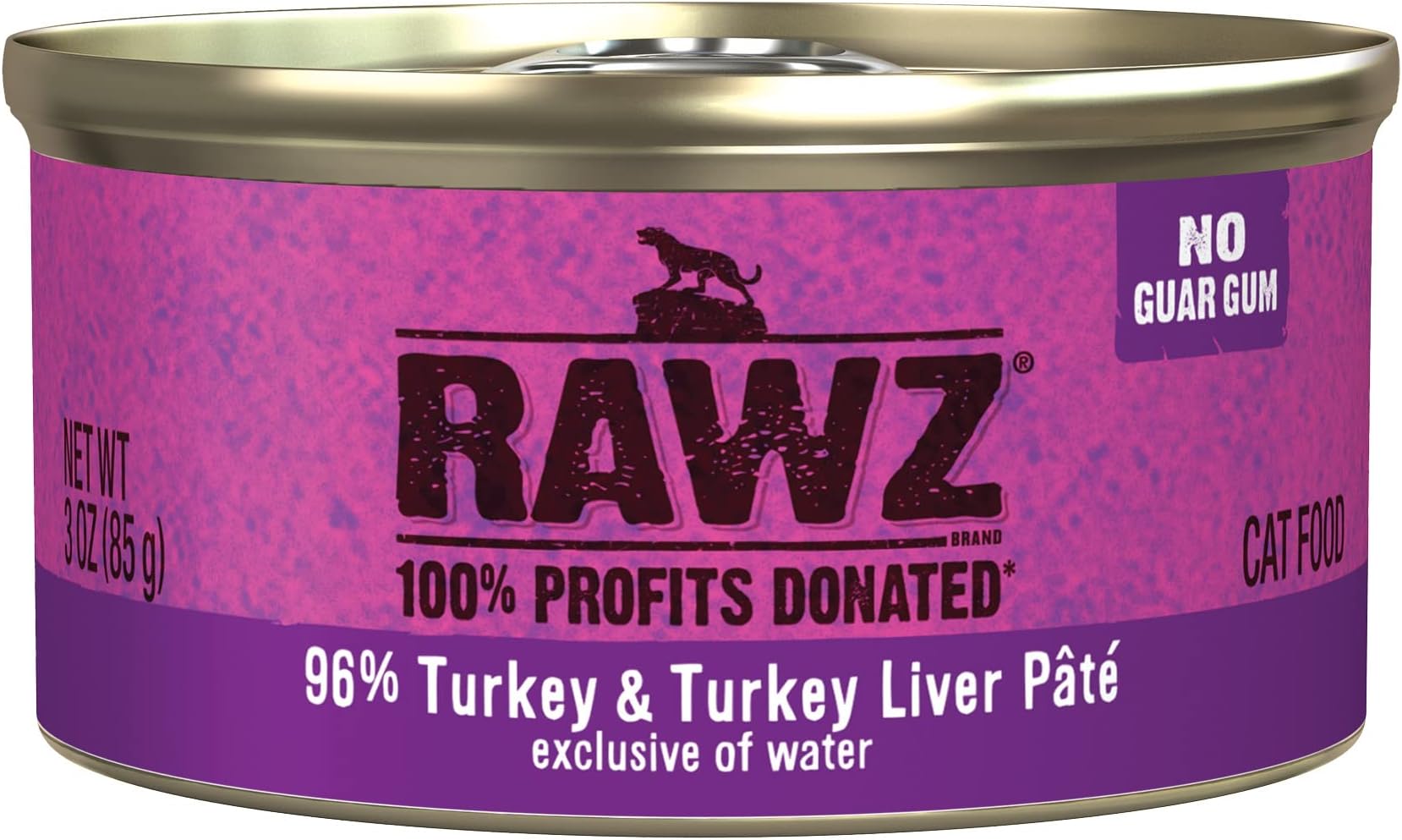 Rawz Natural Premium Pate Canned Cat Wet Food - Made with Real Meat Ingredients No BPA or Gums -3 oz Cans (Case Pack of 18) (Turkey)