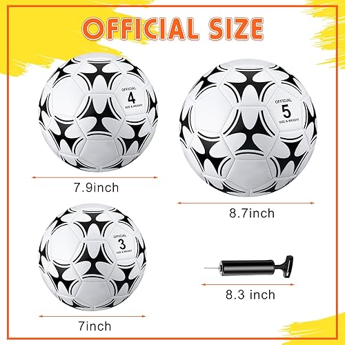 Miniatura 2 de Jenaai Balón de fútbol cristiano de donación benéfica a granel con bomba, tamaño desinflado 3, 4, 5, pelota de fútbol cosida a máquina para regalos