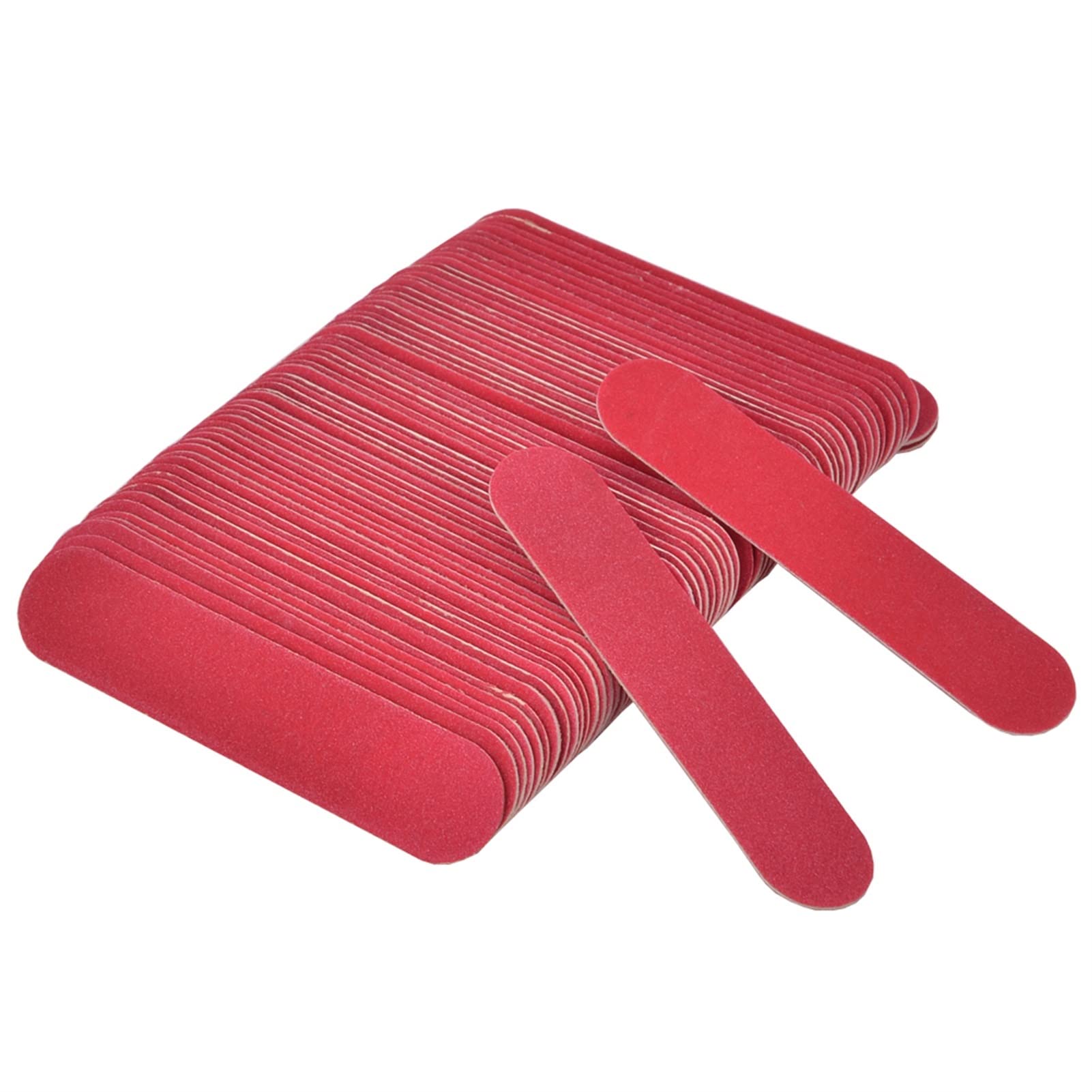 Lima per unghie, buffer per unghie, 200 pz/lotto Mini Lima for Unghie in Legno Professionale 247 Grana Levigatura Nail Art Doppio Lato(Roze)
