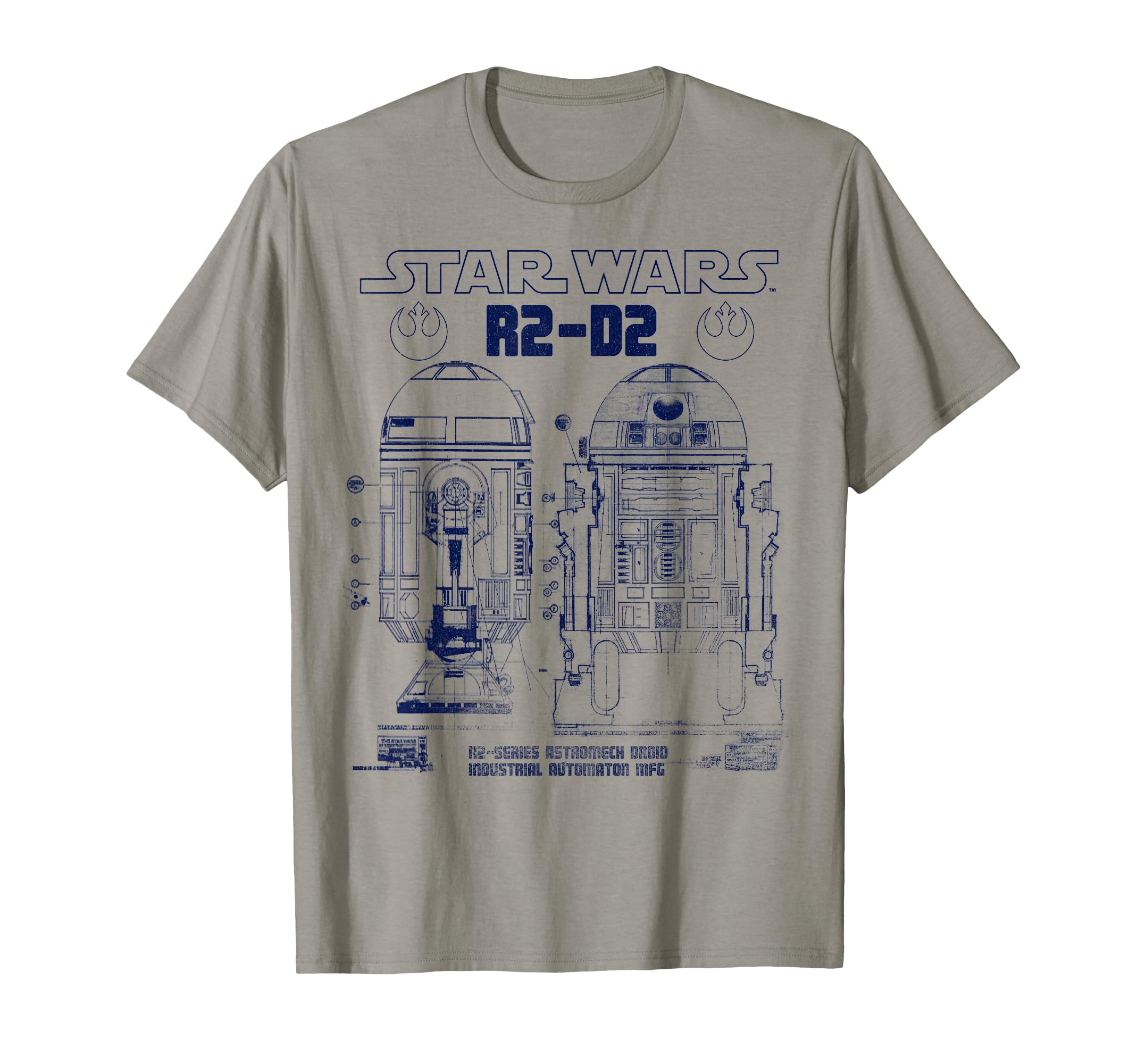 Star Wars R2-D2 Astromech Droid Blue Print Schematic T-Shirt