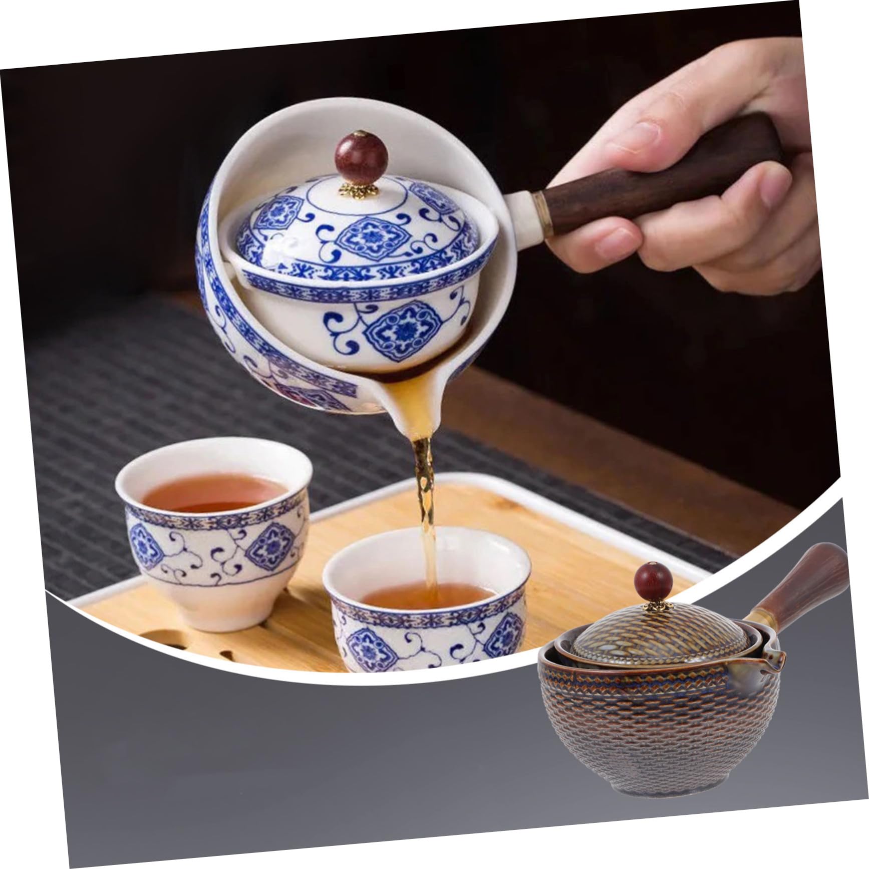 Cabilock Tetera de con Filtro para Infusión de Té Diseño Portátil y Elegante para Reuniones Familiares y Filtrado de Sueltas
