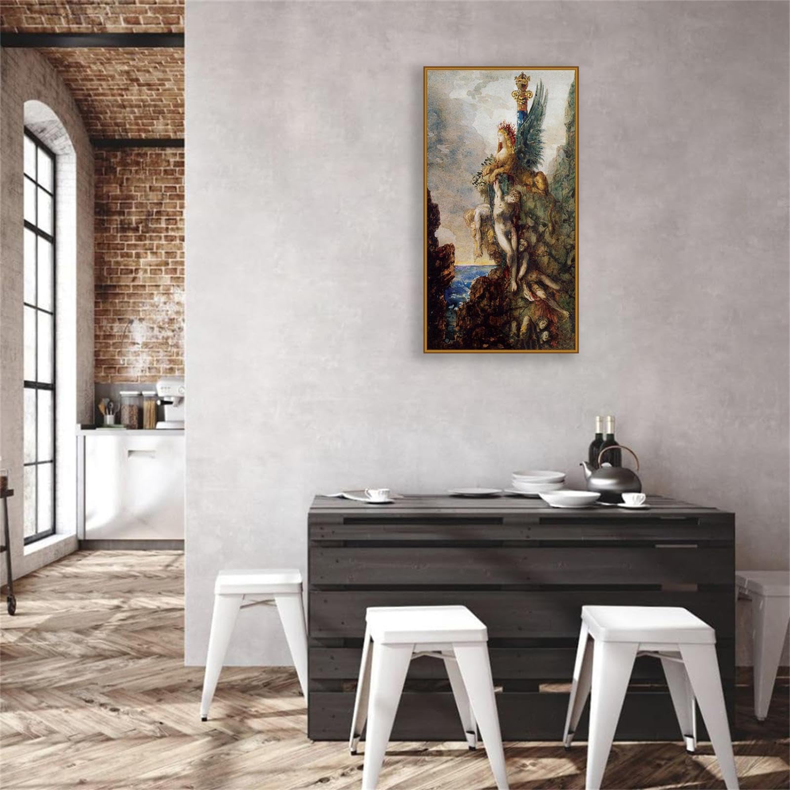 Amazon.com: NHYGJSTX Teak frame Gustave Moreau Canvas Art Prints