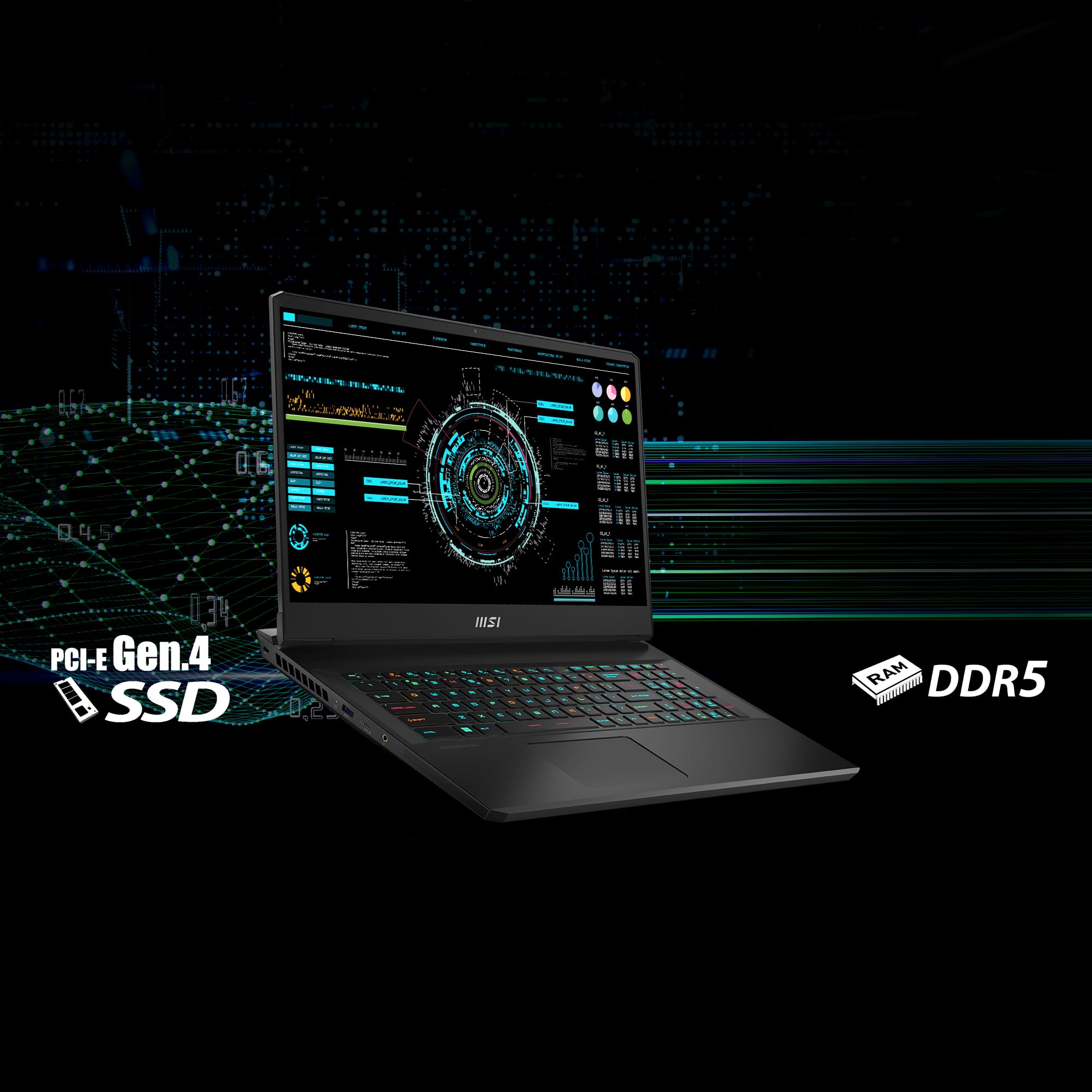 MSI Vector GP77, Intel 13th Gen. i7-13700H, 44CM QHD 240Hz Gaming 