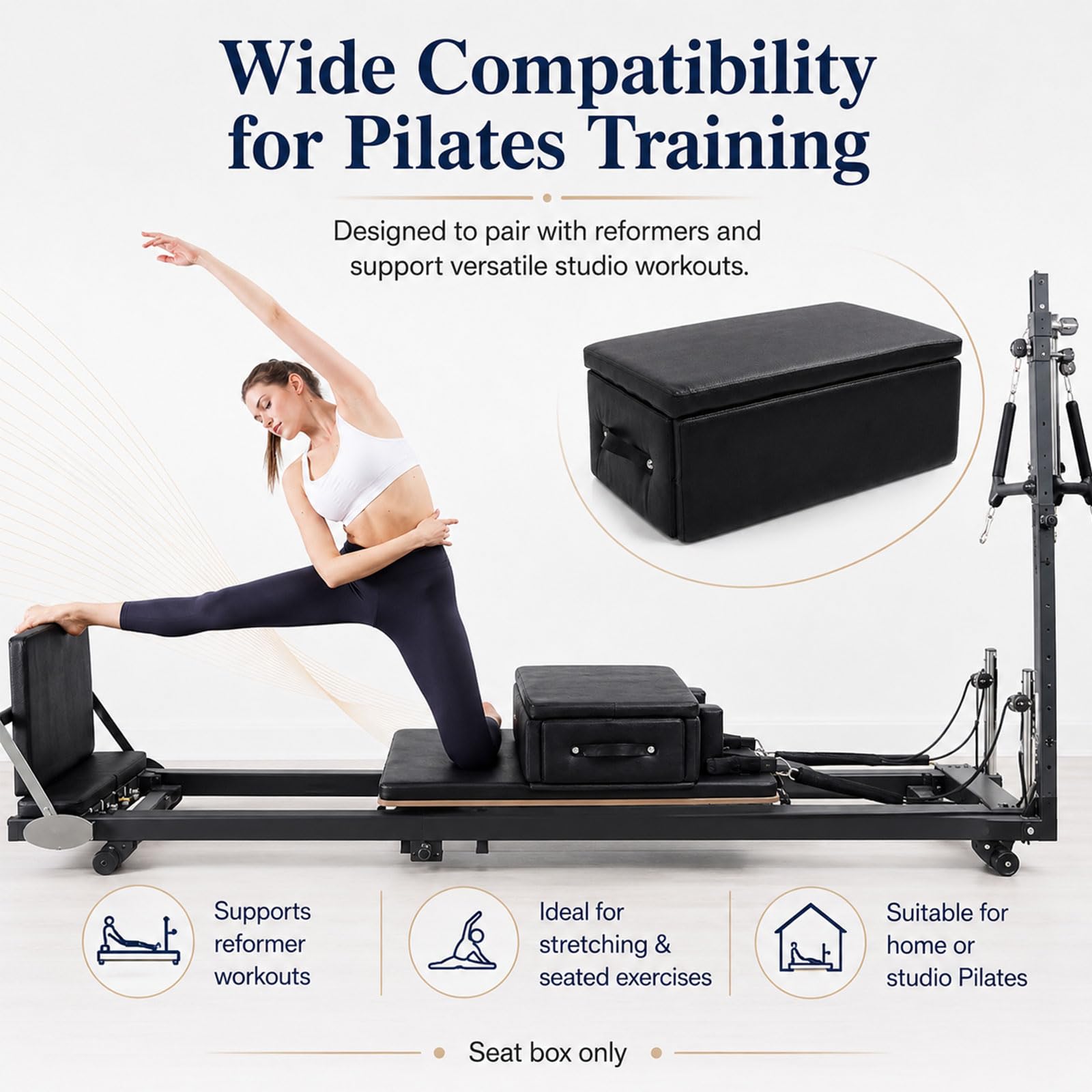 Pilates Sitting Box, Attrezzatura Accessori Pilates Pilates Reformer Box per Migliorare la libertà di Movimento e la flessibilità