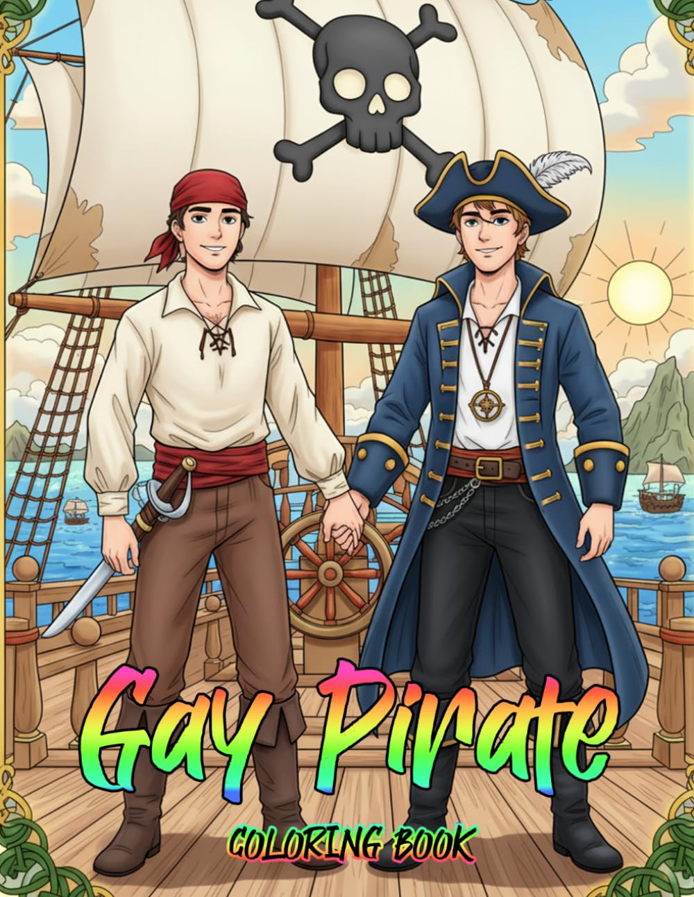 Gay Pirate Coloring Book: A Swashbuckling Journey of Queer Romance and High Seas Adventure