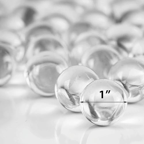 Miniatura 4 de CYS EXCEL Rellenos de jarrón de piedras preciosas de mármol de vidrio de 1 pulgada  Múltiples opciones de color  Cuentas de mármol de vidrio