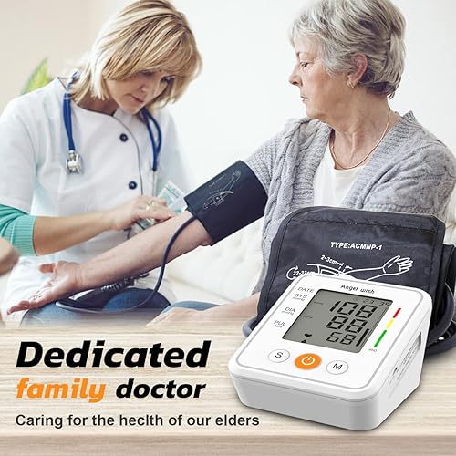 Miniatura 7 de Monitores de presión arterial pequeños y portátiles para uso doméstico, máquina de presión arterial blanca de viaje, brazalete automático de presión