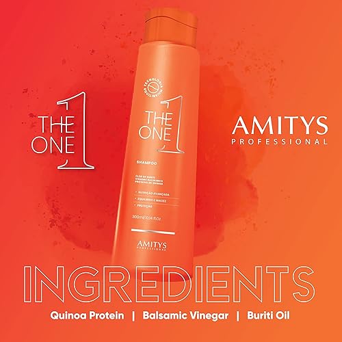 Miniatura 2 de Amitys The One Shampoo 10.1 fl oz, aceite de buriti, proteína de quinua, vinagre balsámico. reparación de daños, fortalecimiento capilar,