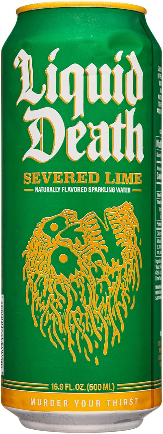 Liquid Death Sparkling Mountain Water Severed Lime 1 x 500ml Can
