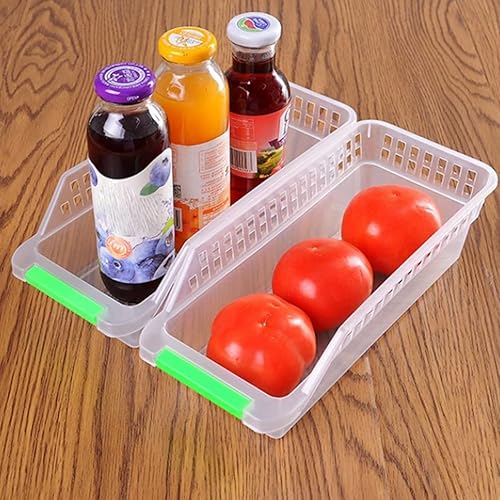 Miniatura 7 de Cabilock Mini caja de almacenamiento para refrigerador, cajón de bebidas de frutas, plástico resistente, ventilado para espacios pequeños, color