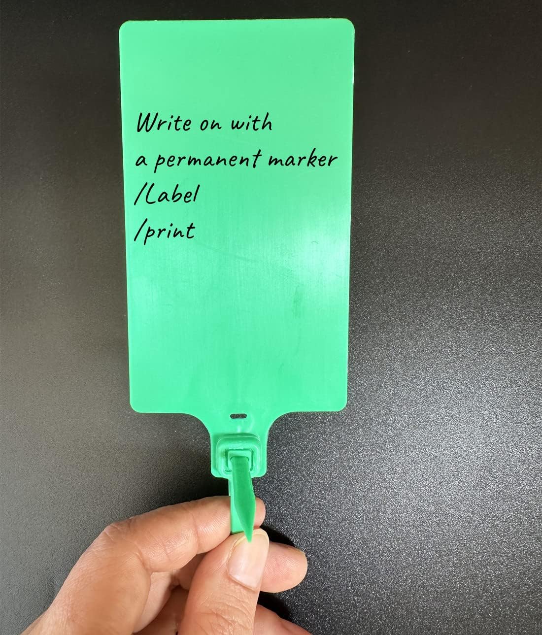 Blank Waterproof Plastic Tags Marker Ties Large Labeling Tags 2.28"×3.94" Green 100 pcs per Bag - Image 7