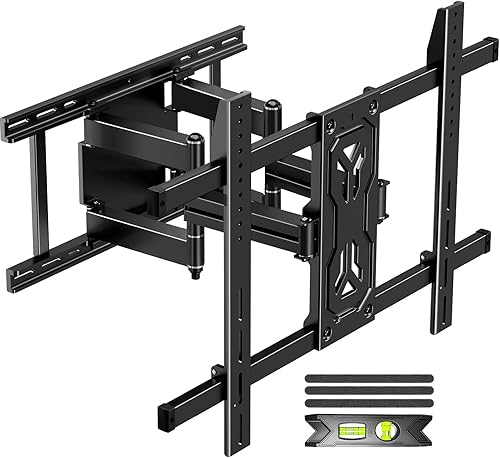 MOUNTUP Heavy Duty Full Motion TV Wall Mount for 50-110 inch Large TVs, Holds 250 lbs, 1.65" Slim TV Bracket with Extension, Swivel & Tilt, Preassembled, Max VESA 800x600mm, Fits 12-24" Studs, MU0096