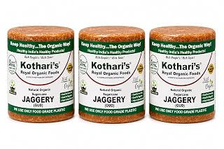 Kothari's Royal Organic Foods Sugarcane Jaggery, Pack of 3, 2998 Gm