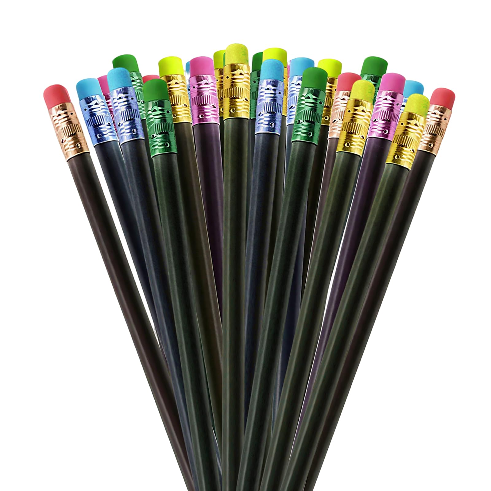 Vxcbad 30 Pieces Rainbow Colouring Pencils,Colouring pencils for kids,Pencils with Eraser,Gifts for pupils from teacher Multicoloured Pencil for Drawing Writing