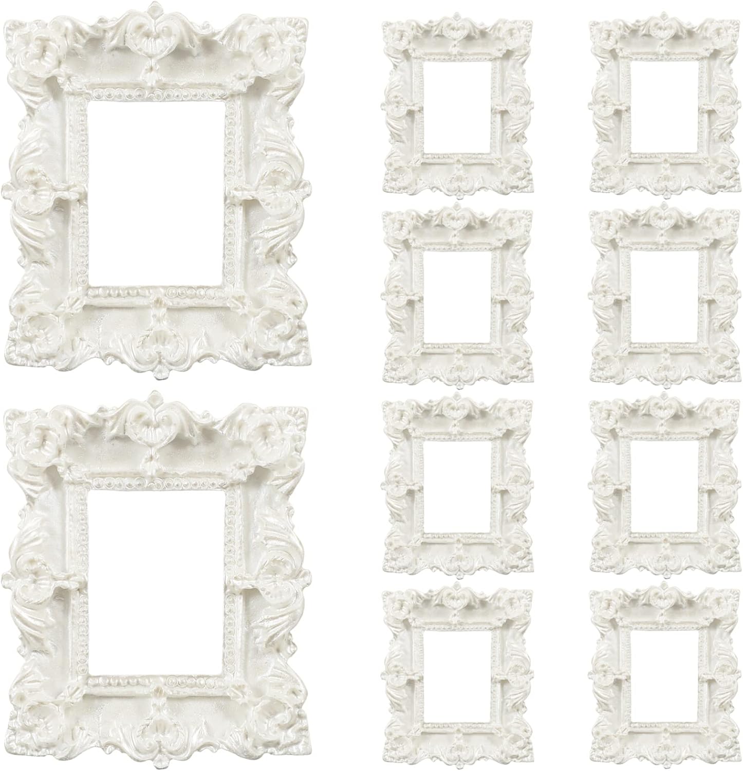 Sewroro 10pcs Mini Frame Vintage Resin Picture Frame