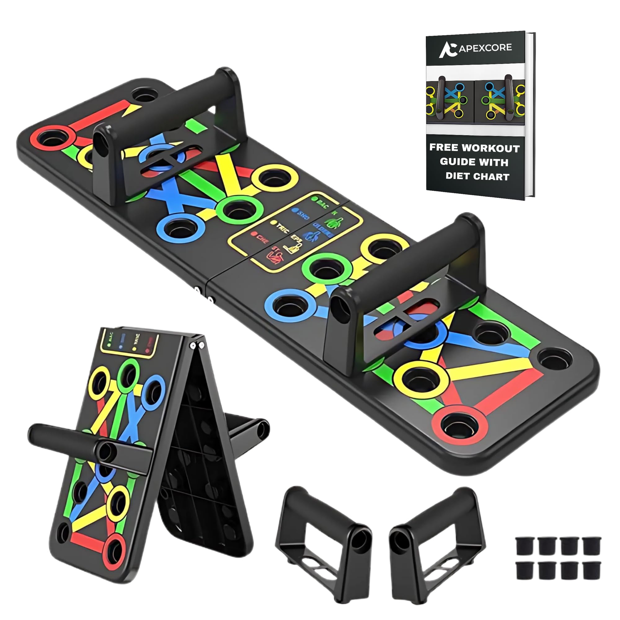 Apexcore 15-in-1 Push Up Board | Multifunction Push-Up System for Full Body Workout, Strength Training & Home Fitness Equipment for Men & Women-image-41
