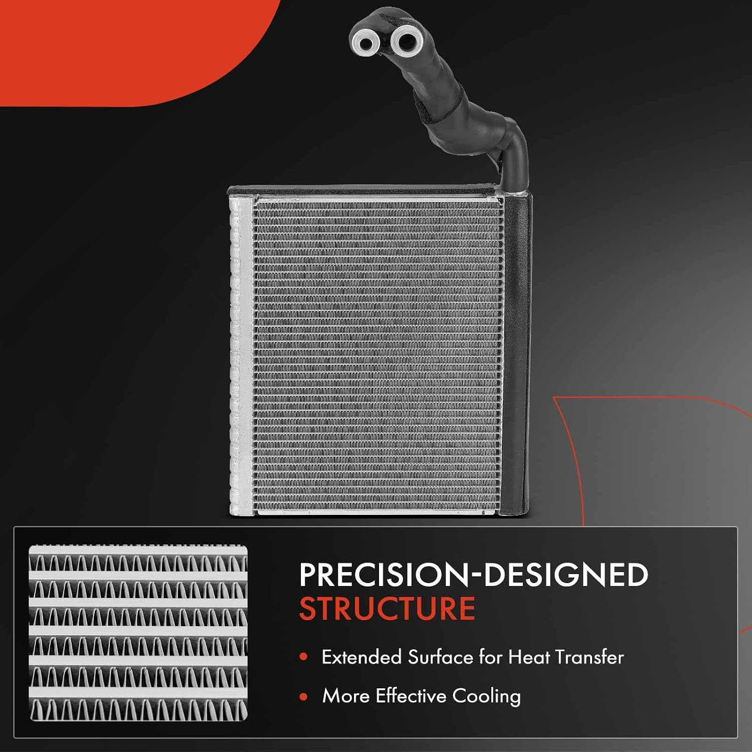 A-Premium AC Evaporator Core Compatible with Ford Mustang 2015-2021, with Pressing Plate