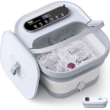 足湯 折り畳み フットバス 折りたたみ 温度調整可 保温機能付き Amazon | Carbagjoy 折り畳め フットバス 足湯 保温 浴剤可 7L大