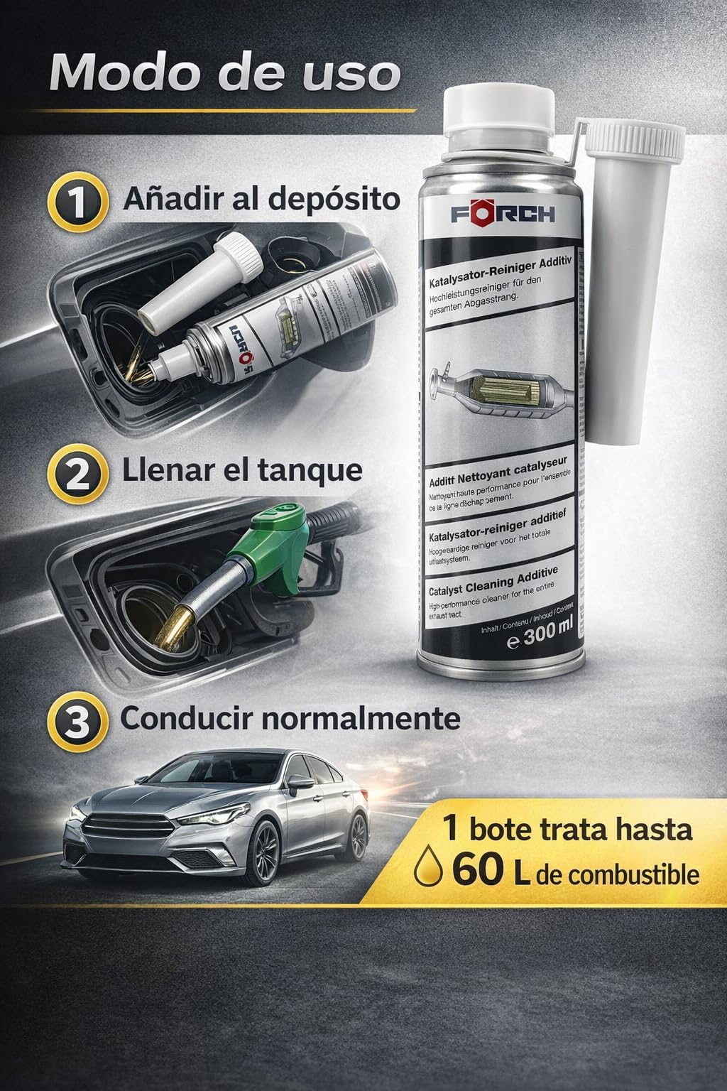 Aditivo Descarbonizante para Motores Diésel y Gasolina 300 ml – Tratamiento Curativo - Limpieza EGR, Turbo, Catalizador, Filtro de Partículas y Turbocompresor. Reduce Emisiones y Mejora Combustión
