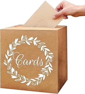 KALEFO Kraft Card Box Wedding Favors Post Boxes Cardboard Wedding Party Decor Table Centerpiece