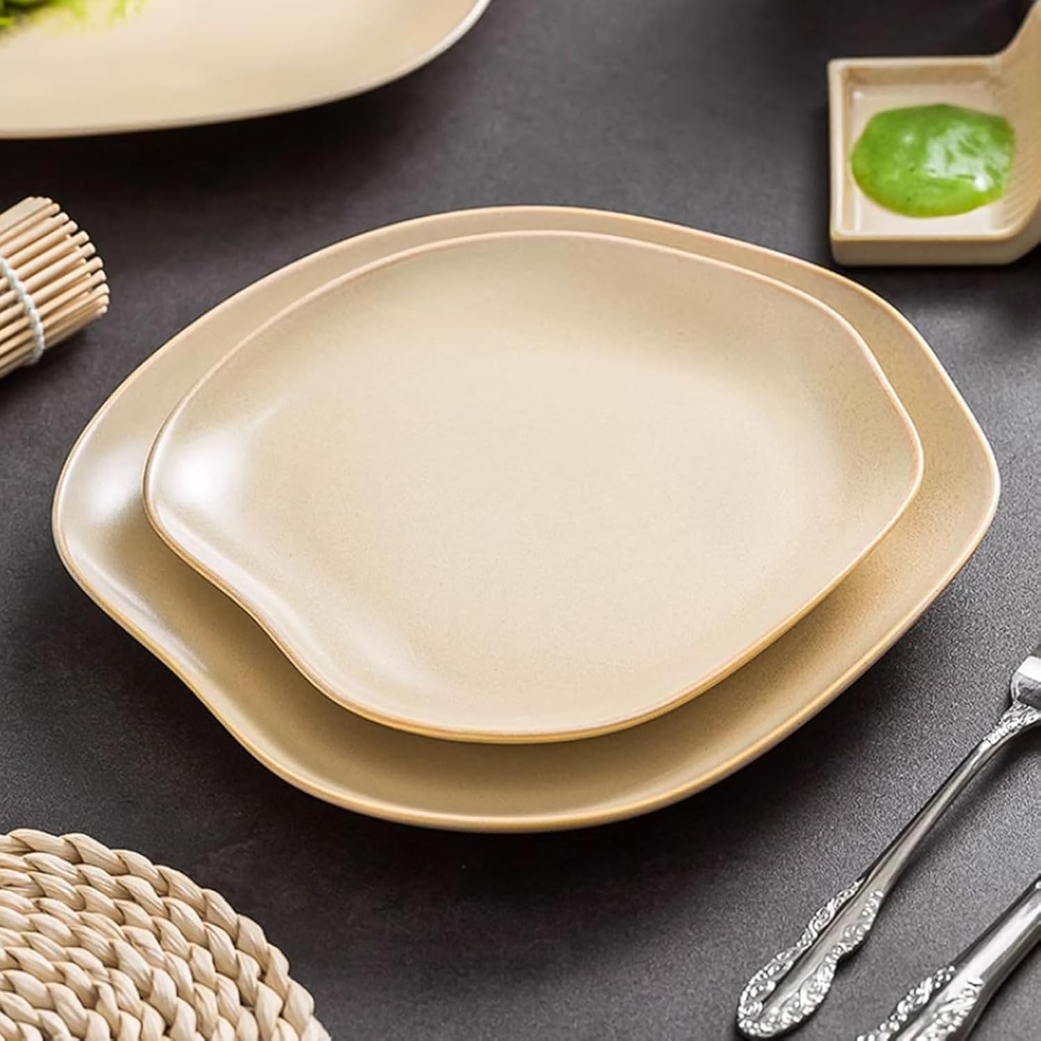 たち吉 金彩草花 盛皿 角皿 桐箱 橘吉 タチキチ 6枚セット