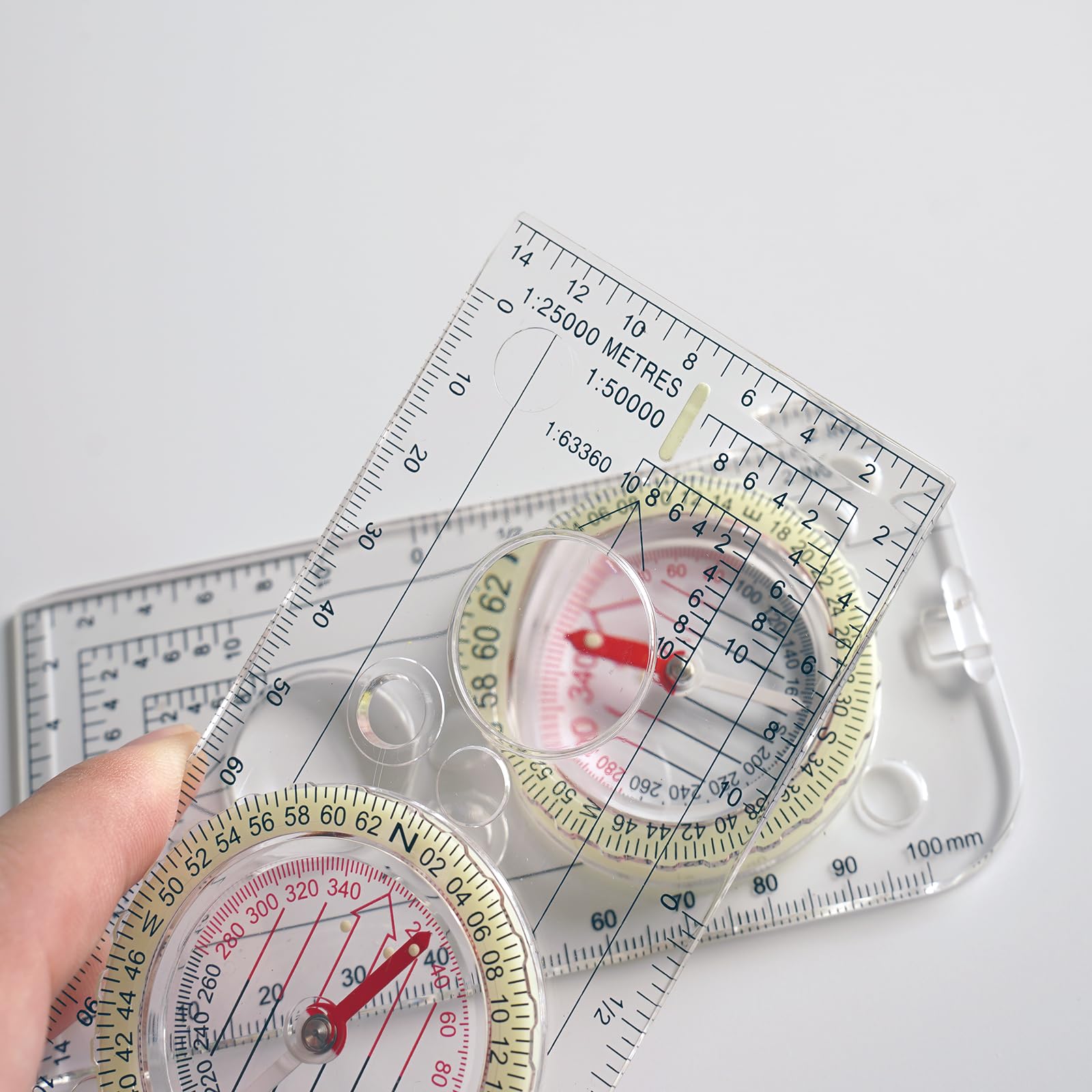 Outdoor Kompass 6-tlg - Wasserdichter Taschenkompass Mit Lupe