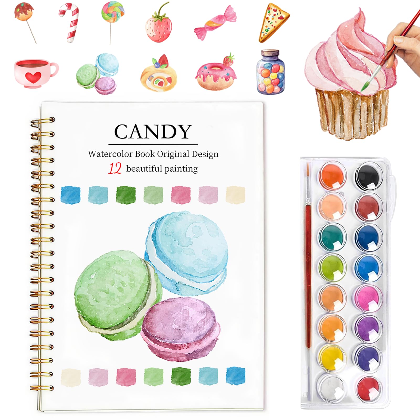 Easy Watercolor Workbook for Beginners - Flower Painting -23