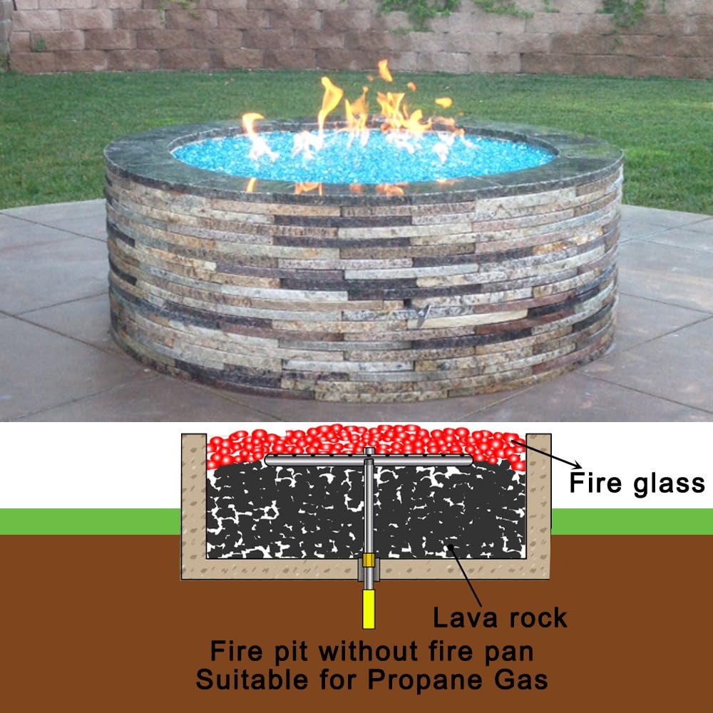 Stanbroil LP Propane Gas Fire Pit Stainless Steel Burner Ring Installation Kit, 12-inch : Patio, Lawn & Garden