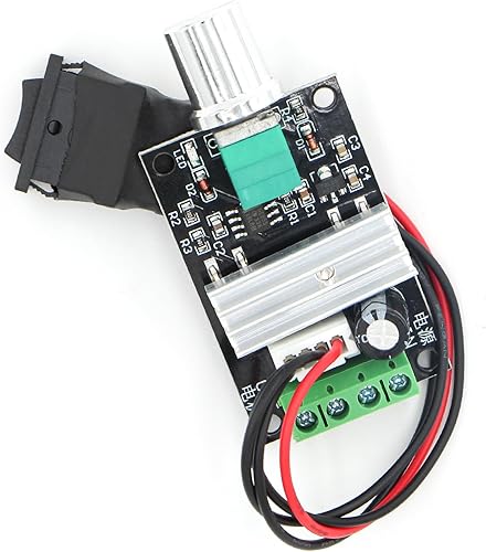 Miniatura 5 de RioRand Pequeño controlador de velocidad de motor PWM DC - para motores de engranajes de bajo voltaje de 6 V, 12 V, 24 V, 28 V, 3 A, 80 W, con