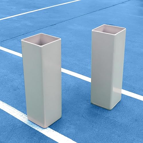 Miniatura 5 de In Ground Tennis Net Set, 4 Square Aluminum Posts & Heavy Duty Double-Layer Tennis Net, Unique Built-in Winder Design, Sturdy and Durable, Follows