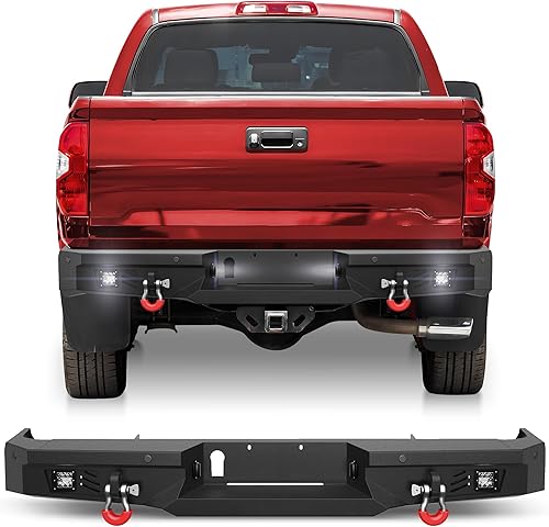 Miniatura 20 de Parachoques delanteros y traseros para Toyota Tundra 2014-2021, parachoques delantero y trasero de ancho completo para camioneta Toyota Tundra Off