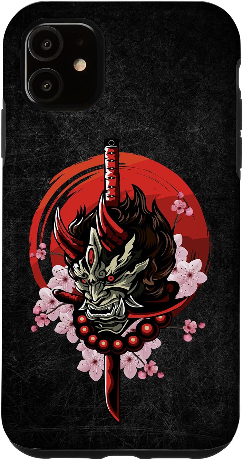 iPhone 11 Pro Max Oni Demon Bushido Warrior Katana Sword Japanese Samurai Case