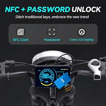 F6/F6S/F6PRO Electric Bike for Adult with NFC, 4000/2000/1500W Max 60V 30Ah | 48V 15.6/25Ah E-Bike, 100-60 Miles, 20 Fat Tire Electric Dirt Bike for Adult UL2849